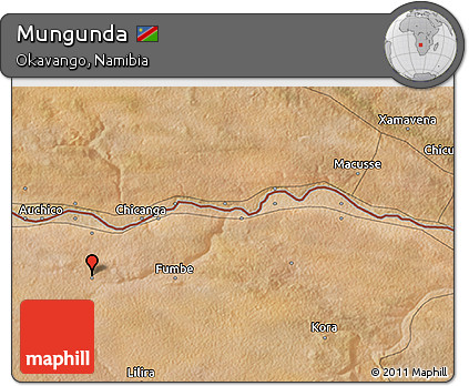 Satellite 3D Map of Mungunda
