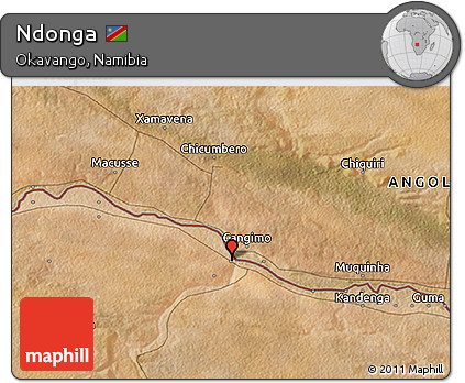 Satellite 3D Map of Ndonga