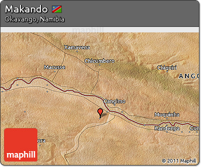 Satellite 3D Map of Makando