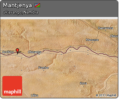Satellite 3D Map of Mantjenya