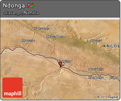 Satellite 3D Map of Ndonga