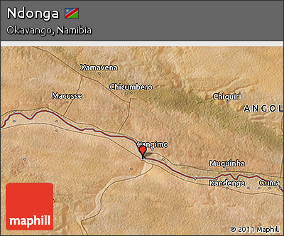 Satellite 3D Map of Ndonga