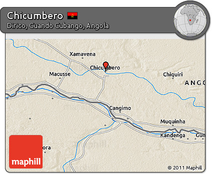 Shaded Relief 3D Map of Chicumbero