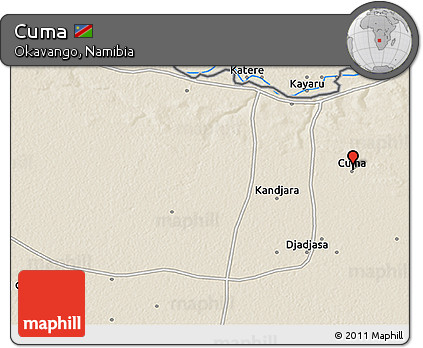 Shaded Relief 3D Map of Cuma