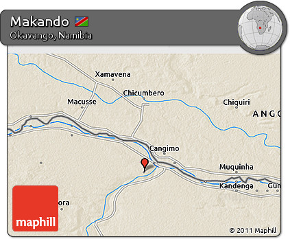 Shaded Relief 3D Map of Makando