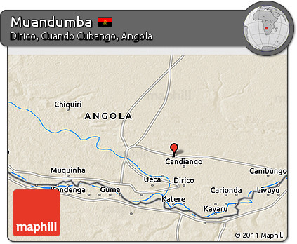 Shaded Relief 3D Map of Muandumba