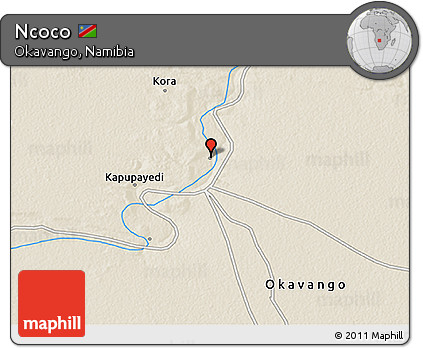 Shaded Relief 3D Map of Ncoco