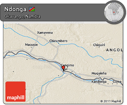Shaded Relief 3D Map of Ndonga