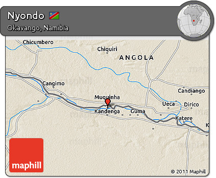 Shaded Relief 3D Map of Nyondo