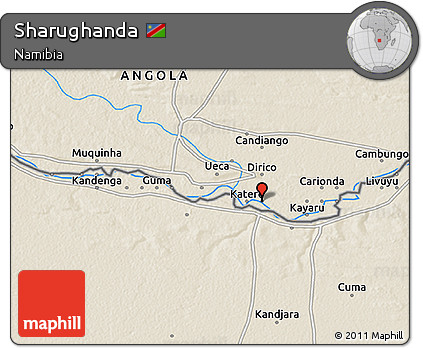 Shaded Relief 3D Map of Sharughanda