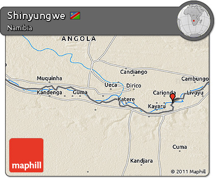 Shaded Relief 3D Map of Shinyungwe