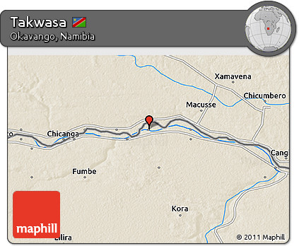 Shaded Relief 3D Map of Takwasa