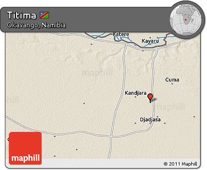 Shaded Relief 3D Map of Titima