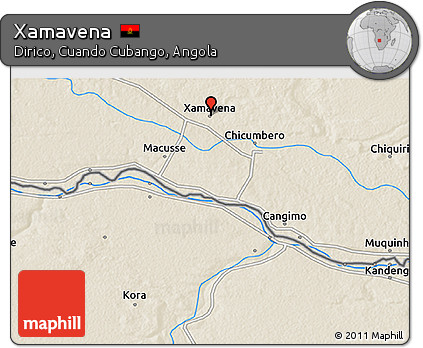 Shaded Relief 3D Map of Xamavena