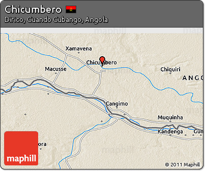 Shaded Relief 3D Map of Chicumbero