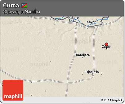 Shaded Relief 3D Map of Cuma