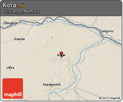 Shaded Relief 3D Map of Kora