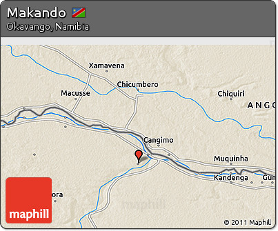 Shaded Relief 3D Map of Makando