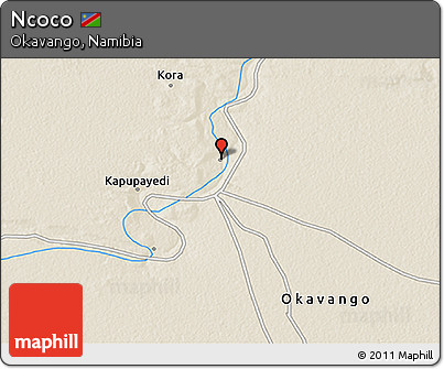 Shaded Relief 3D Map of Ncoco