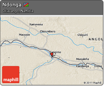 Shaded Relief 3D Map of Ndonga