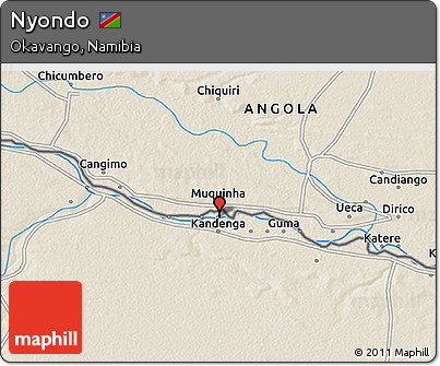 Shaded Relief 3D Map of Nyondo