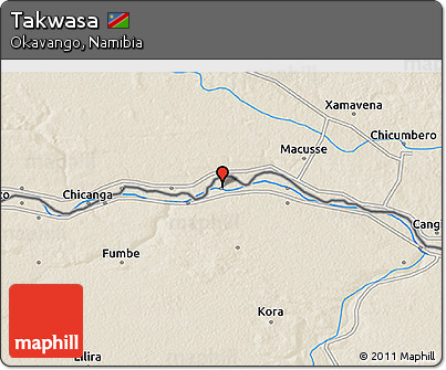 Shaded Relief 3D Map of Takwasa