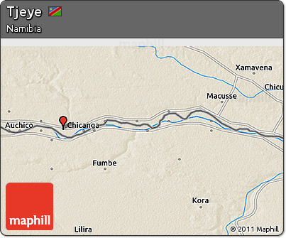 Shaded Relief 3D Map of Tjeye