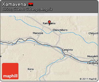 Shaded Relief 3D Map of Xamavena