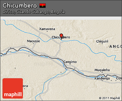 Shaded Relief 3D Map of Chicumbero