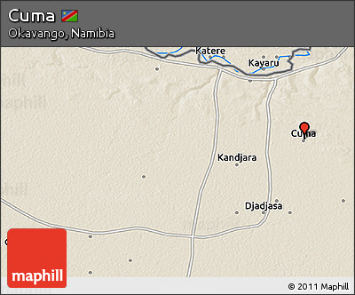 Shaded Relief 3D Map of Cuma