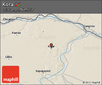 Shaded Relief 3D Map of Kora