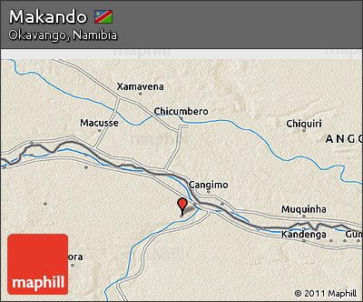 Shaded Relief 3D Map of Makando