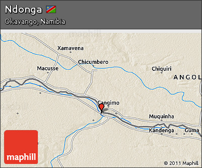 Shaded Relief 3D Map of Ndonga
