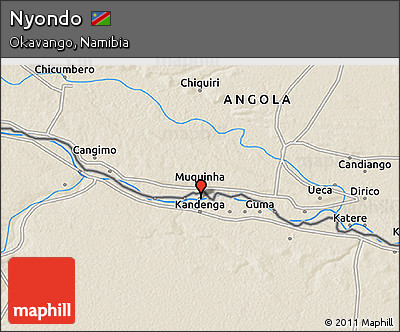 Shaded Relief 3D Map of Nyondo