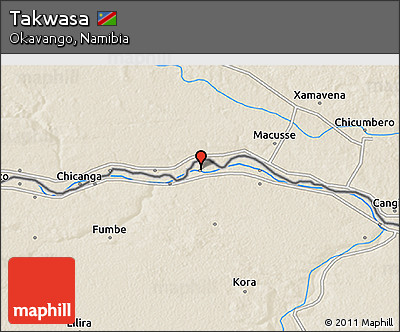 Shaded Relief 3D Map of Takwasa