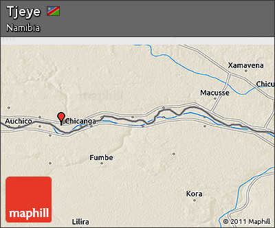 Shaded Relief 3D Map of Tjeye