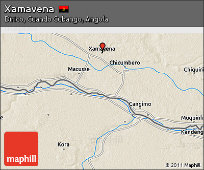 Shaded Relief 3D Map of Xamavena