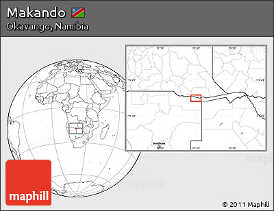 Blank Location Map of Makando