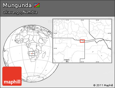 Blank Location Map of Mungunda