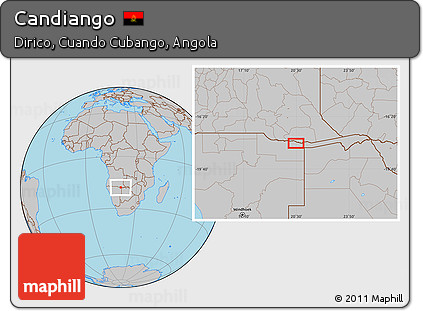 Gray Location Map of Candiango