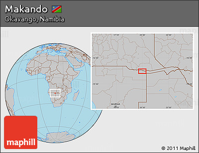 Gray Location Map of Makando