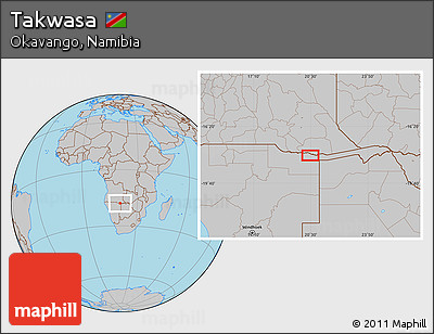 Gray Location Map of Takwasa