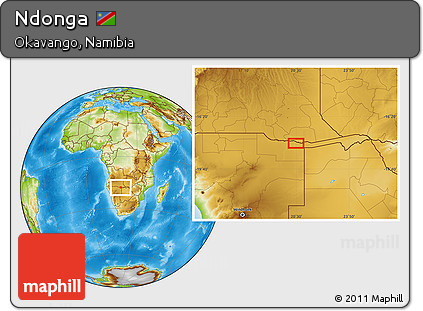 Physical Location Map of Ndonga