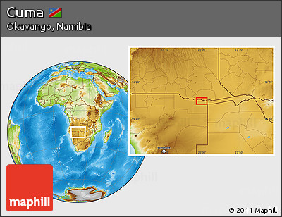 Physical Location Map of Cuma