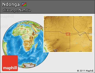 Physical Location Map of Ndonga