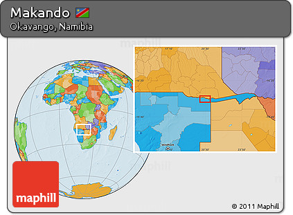 Political Location Map of Makando