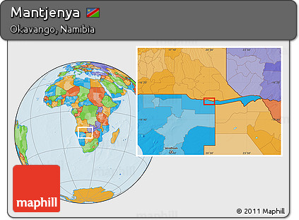 Political Location Map of Mantjenya