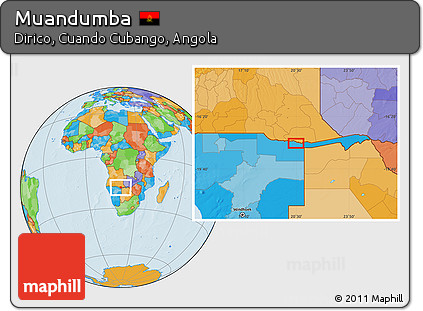 Political Location Map of Muandumba