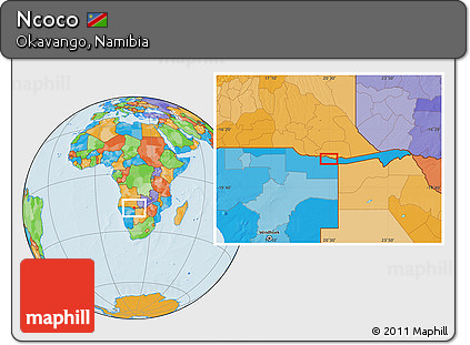 Political Location Map of Ncoco