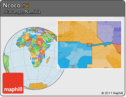 Political Location Map of Ncoco